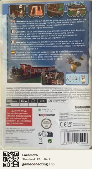 Locomoto Nintendo Switch, PAL box back