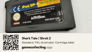 Shark Tale / Shrek 2 Game Boy Advance, PAL cartridge label