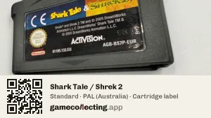 Shark Tale / Shrek 2 Game Boy Advance, PAL cartridge label