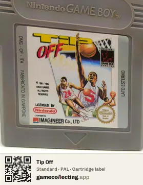 Tip Off Game Boy, PAL cartridge label