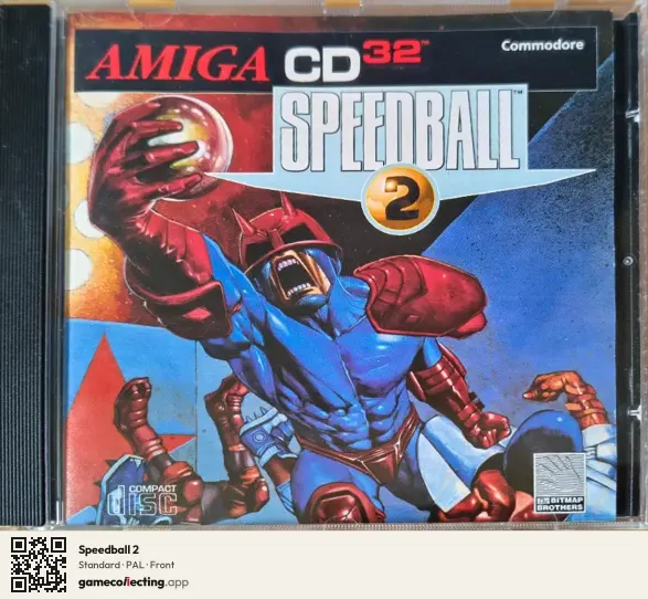 Speedball 2 Amiga CD32, PAL box front