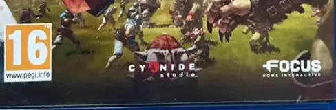 Blood Bowl II, the PEGI square on its front