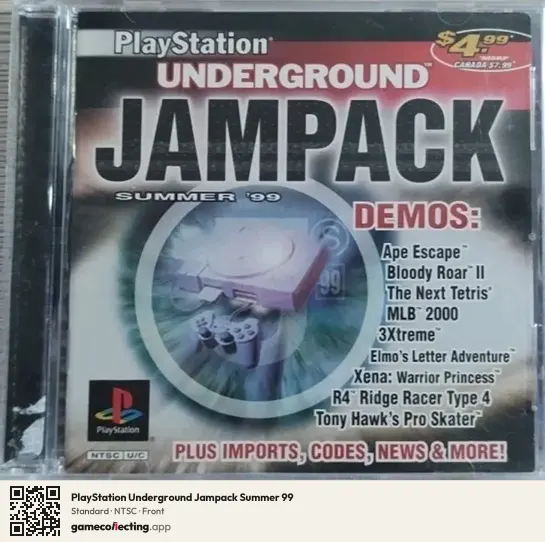 PlayStation Underground Jampack Summer 99 PlayStation, NTSC box front