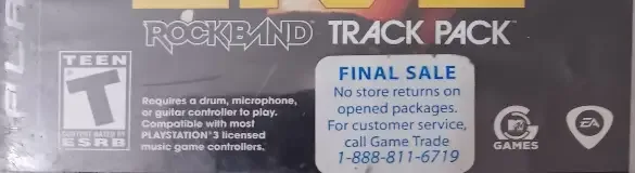 AC/DC Live: Rock Band, the ESRB box on its front