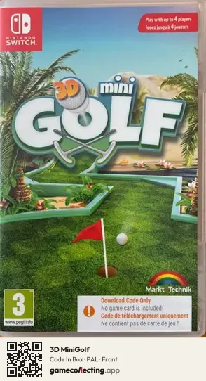 3D MiniGolf Nintendo Switch, PAL box front