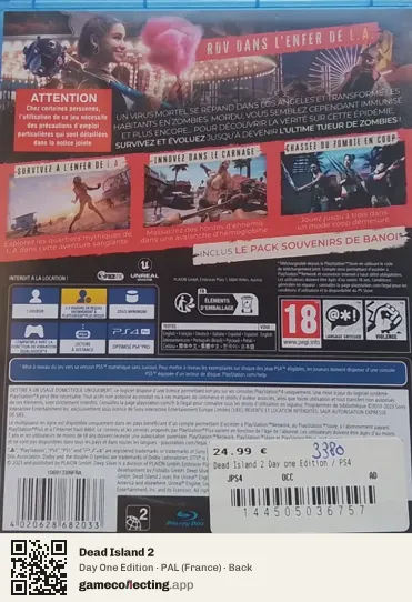 Dead Island 2 PlayStation 4, France box back