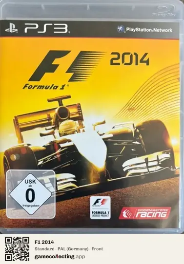 F1 2014 PlayStation 3, Germany box front