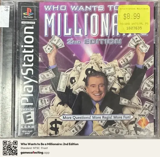 Who Wants to Be a Millionaire: 2nd Edition PlayStation, NTSC box front