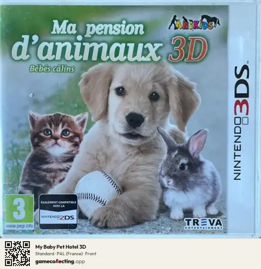 My Baby Pet Hotel 3D Nintendo 3DS, France box front