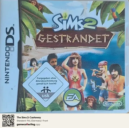 The Sims 2: Castaway Nintendo DS, Germany box front