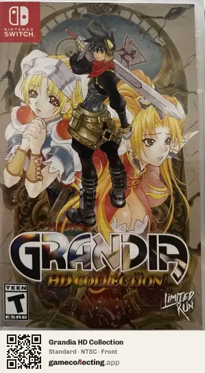Grandia HD Collection Nintendo Switch, NTSC box front