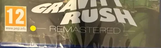 Gravity Rush Remastered, the PEGI square on its front