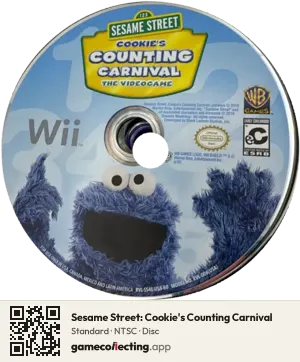 Sesame Street: Cookie's Counting Carnival Nintendo Wii, NTSC disc