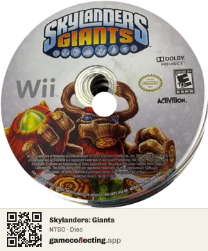 Skylanders: Giants Nintendo Wii, NTSC disc