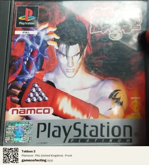 Tekken 3 PlayStation, United Kingdom box front