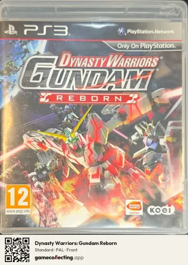 Dynasty Warriors: Gundam Reborn PlayStation 3, PAL box front
