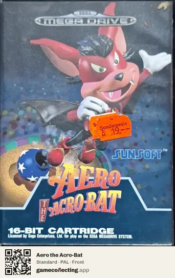 Aero the Acro-Bat Sega Mega Drive / Genesis, PAL box front