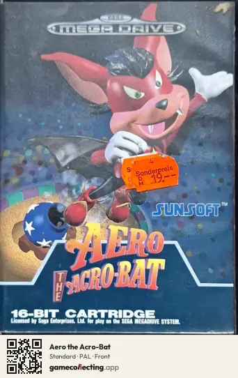 Aero the Acro-Bat Sega Mega Drive / Genesis, PAL box front