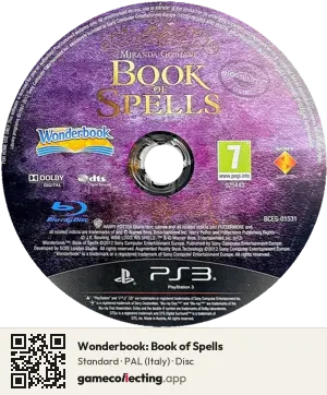 Wonderbook: Book of Spells PlayStation 3, PAL disc
