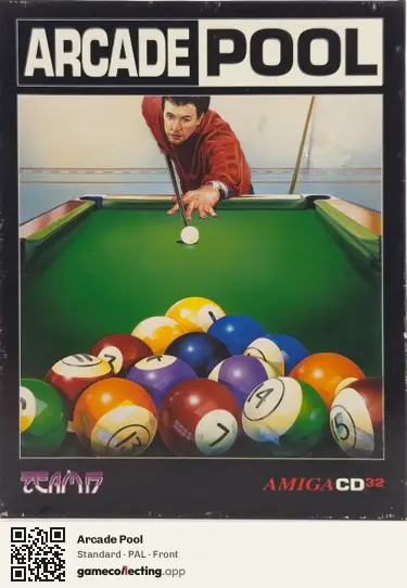 Arcade Pool Amiga CD32, PAL box front
