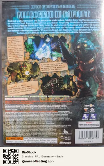BioShock Xbox 360, Germany box back