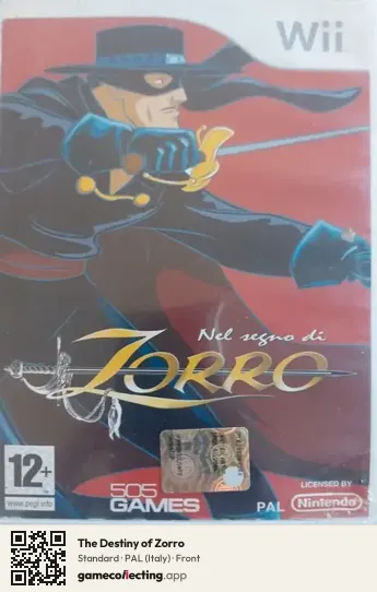The Destiny of Zorro Nintendo Wii, Italy box front