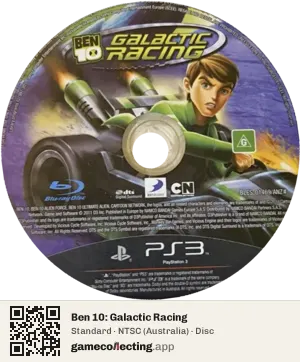 Ben 10: Galactic Racing PlayStation 3, NTSC disc