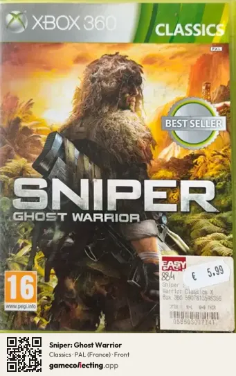 Sniper: Ghost Warrior Xbox 360, France box front