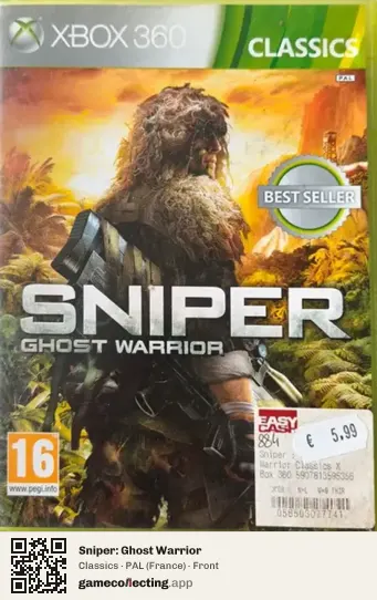 Sniper: Ghost Warrior Xbox 360, France box front