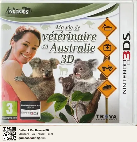 Outback Pet Rescue 3D Nintendo 3DS, France box front