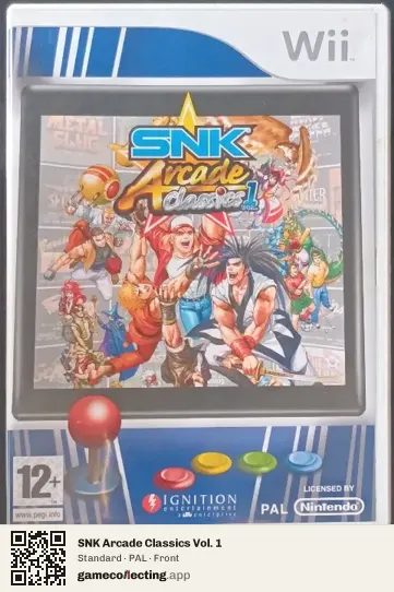 SNK Arcade Classics Vol. 1 Nintendo Wii, PAL box front