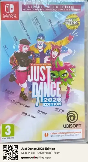 Just Dance 2026 Edition Nintendo Switch, France box front