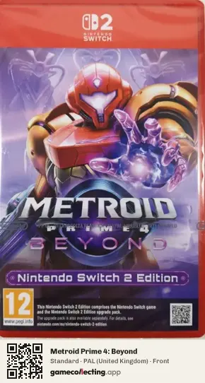 Metroid Prime 4: Beyond Nintendo Switch 2, United Kingdom box front