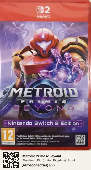 Metroid Prime 4: Beyond Nintendo Switch 2, United Kingdom box front