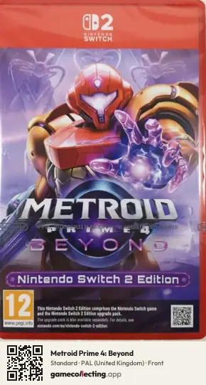 Metroid Prime 4: Beyond Nintendo Switch 2, United Kingdom box front