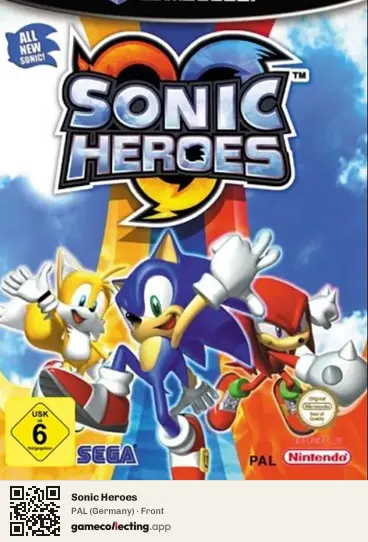 Sonic Heroes Nintendo GameCube, Germany box front