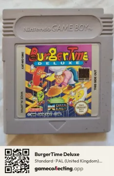 BurgerTime Deluxe Game Boy, PAL cartridge label
