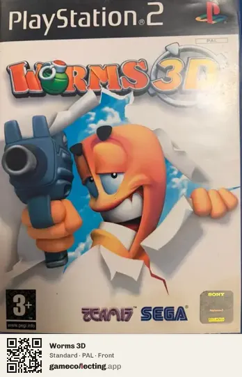 Worms 3D PlayStation 2, PAL box front