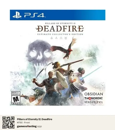 Pillars of Eternity II: Deadfire PlayStation 4, NTSC box front