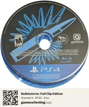 Bulletstorm: Full Clip Edition PlayStation 4, NTSC disc