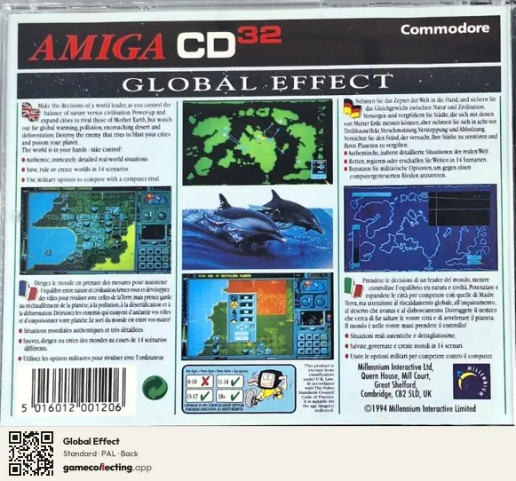 Global Effect Amiga CD32, PAL box back