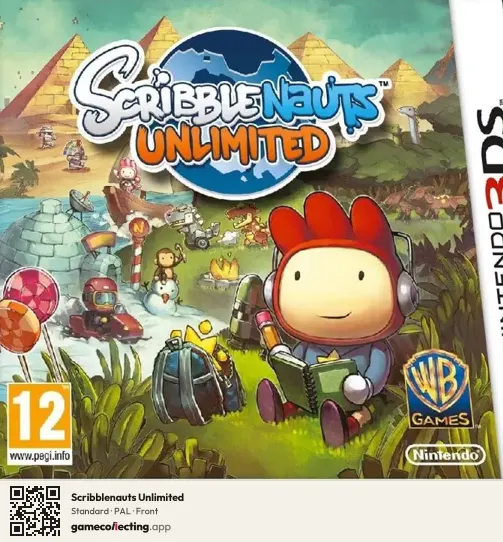 Scribblenauts Unlimited Nintendo 3DS, PAL box front