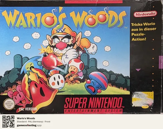 Wario's Woods Super Nintendo Entertainment System, Germany box front