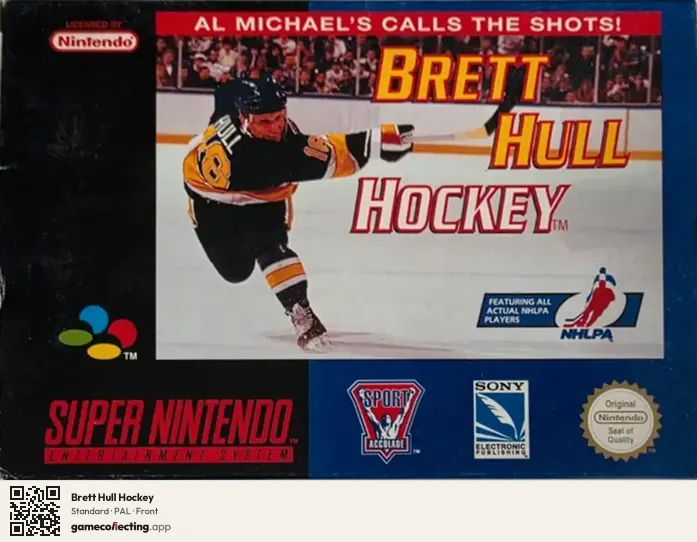 Brett Hull Hockey Super Nintendo Entertainment System, PAL box front