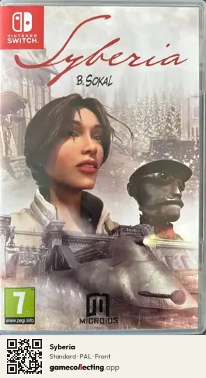 Syberia Nintendo Switch, PAL box front