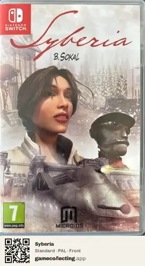 Syberia Nintendo Switch, PAL box front