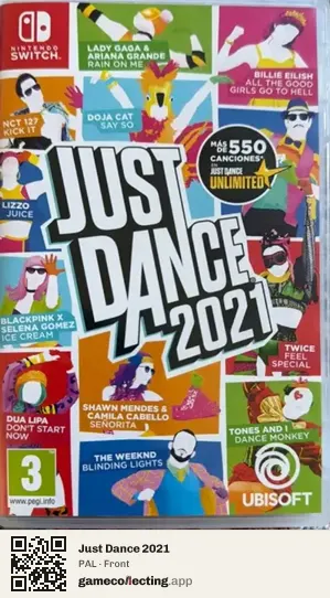 Just Dance 2021 Nintendo Switch, PAL box front