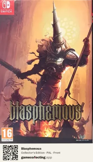 Blasphemous Nintendo Switch, PAL box front