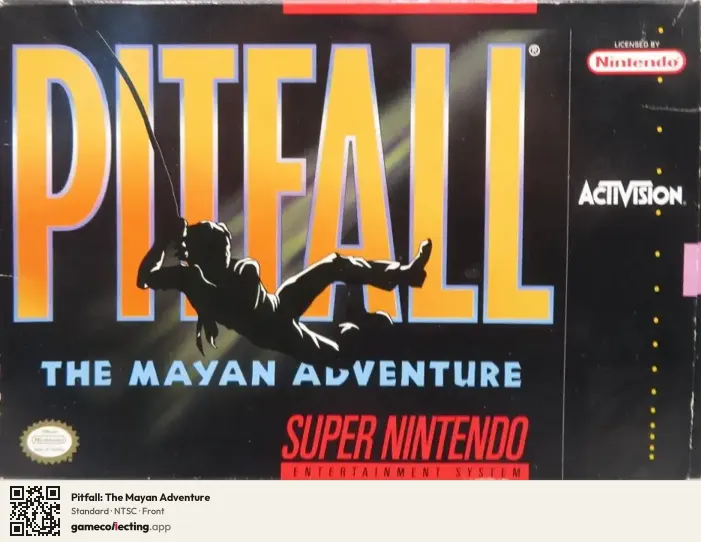 Pitfall: The Mayan Adventure Super Nintendo Entertainment System, NTSC box front
