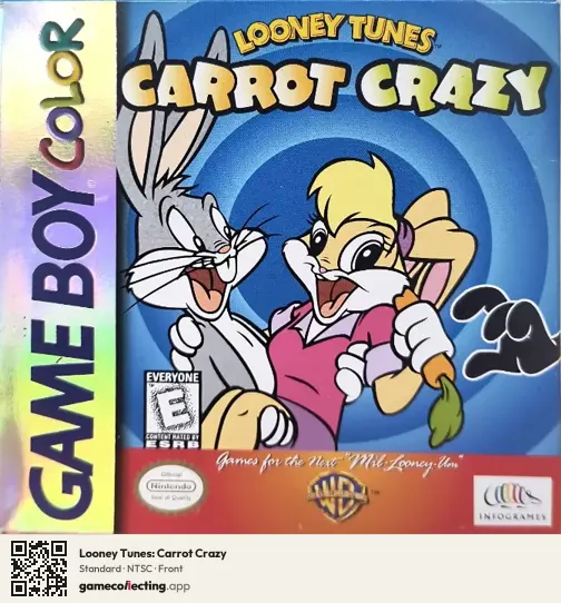 Looney Tunes: Carrot Crazy Game Boy Color, NTSC box front